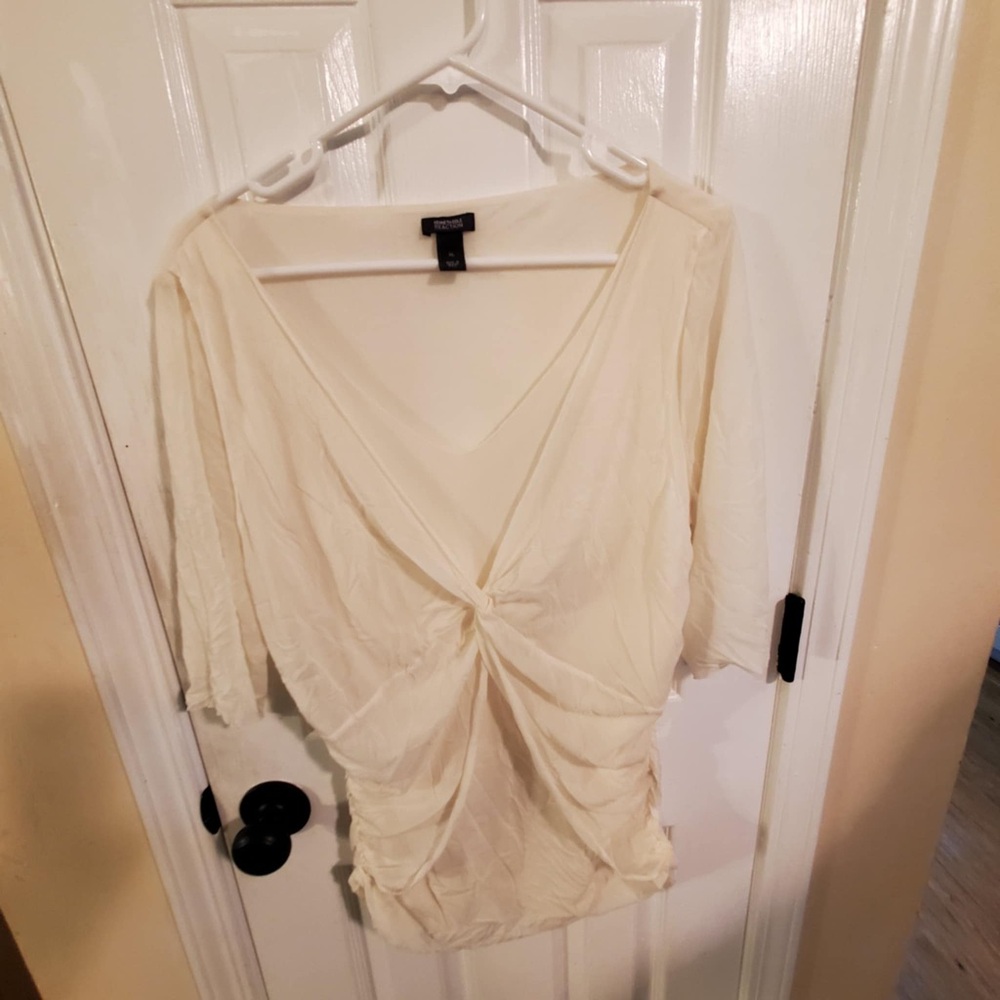 Kenneth Cole Reaction Ivory Twist Blouse